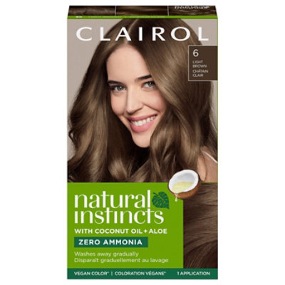 Clairol Natural Instincts Hair Color Light Brown 6 - Each - Image 1