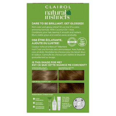 CLAIROL Natural Instincts Hair Color Non-Permanent Light Golden Brown 12 - Each - Image 3