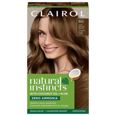 CLAIROL Natural Instincts Hair Color Non-Permanent Light Golden Brown 12 - Each - Image 1
