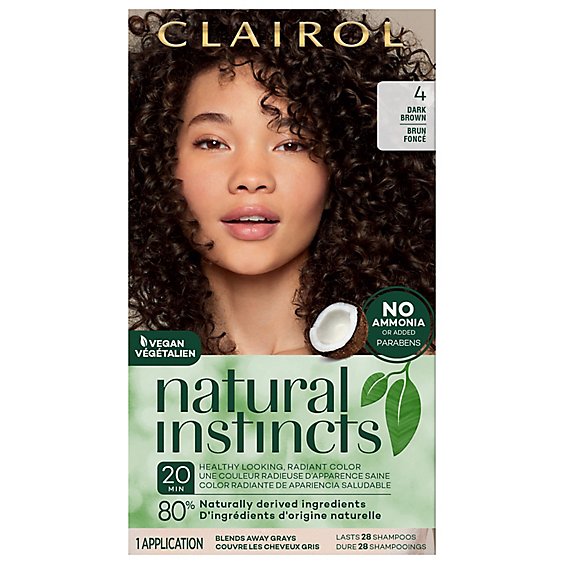 Clairol Natural Instincts Hair Color Dark Brown 4 - Each