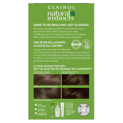 CLAIROL Natural Instincts Hair Color Non-Permanent Medium Clove Cool Brown 24 - Each - Image 4