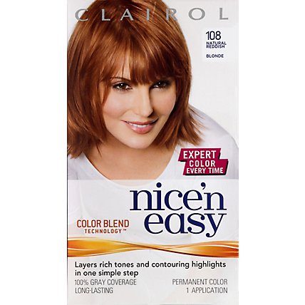 CLAIROL Nice & Easy Hair Color Permanent Natural Reddish Blonde 108 - Each  - Haggen