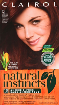 Clairol Natural Instincts Hair Color Non-Permanent Medium Auburn Brown 22 - Each - Image 2