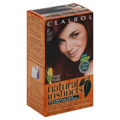 Clairol Natural Instincts Hair Color Non-Permanent Medium Auburn Brown 22 - Each - Image 1