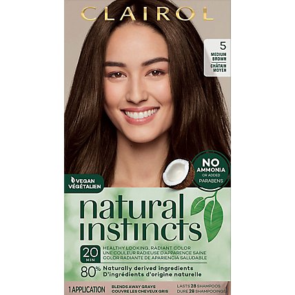 CLAIROL Natural Instincts Hair Color Non-Permanent Medium Brown 20 - Each - Image 3