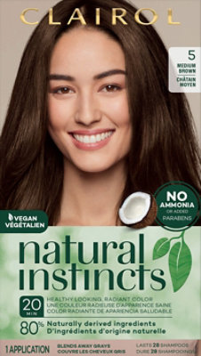 CLAIROL Natural Instincts Hair Color Non-Permanent Medium Brown 20 - Each -  Safeway