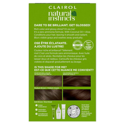 CLAIROL Natural Instincts Hair Color Non-Permanent Medium Brown 20 - Each - Image 4
