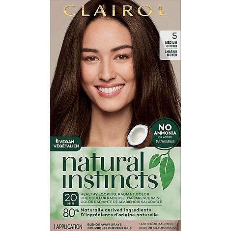 CLAIROL Natural Instincts Hair Color Non-Permanent Medium Brown 20 - Each