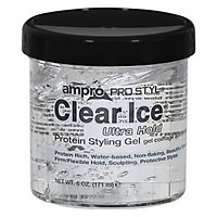 Ampro Pro Styl Clear Ice Protein Styling Gel Ultra Hold - 6 Oz - Image 2