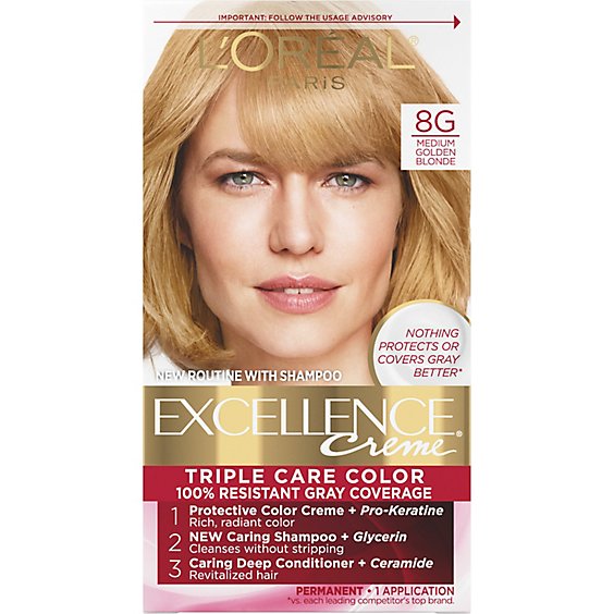 LOreal Excellence Creme Golden Blonde 8g - Each