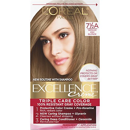 LOreal Excellence Creme Medium Ash Blonde 7.5a - Each - Image 2