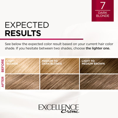 L'Oreal Paris Excellence Creme Permanent Triple Care Hair Color 7 Dark Blonde Kit - Each - Image 4