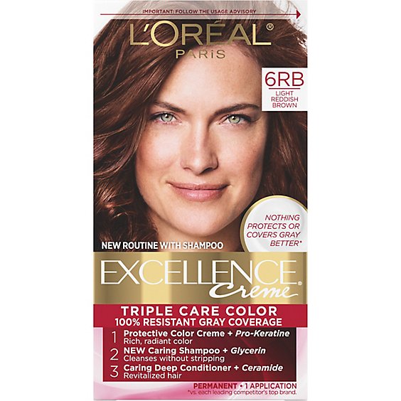 LOreal Excellence Creme Light Reddish Brown 6rb - Each