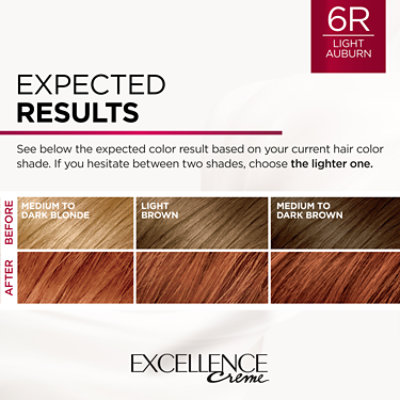 L'Oreal Paris Excellence Creme Permanent Triple Care Hair Color 6R Light Auburn Kit - Each - Image 4