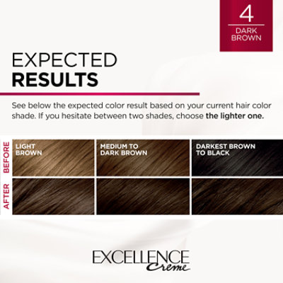 L'Oreal Paris Excellence Creme Permanent Triple Care Hair Color 4 Dark Brown Kit - Each - Image 5