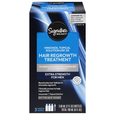 Signature Select/Care Hair Regrowth Treatment Extra Strength Minoxidil 5% - 3-2 Fl. Oz. - Image 2