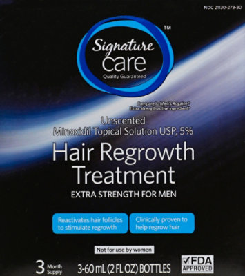 Signature Select/Care Hair Regrowth Treatment Extra Strength Minoxidil 5% - 3-2 Fl. Oz. - Image 2