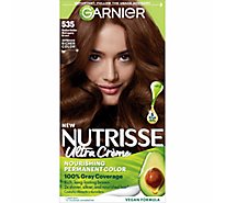 Garnier Nutrisse 535 Medium Gold Mahogany Brown Nourishing Hair Color Creme - Each