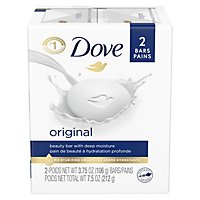 Dove Original Gentle Skin Cleanser Beauty Bar - 2-3.75 Oz - Image 1