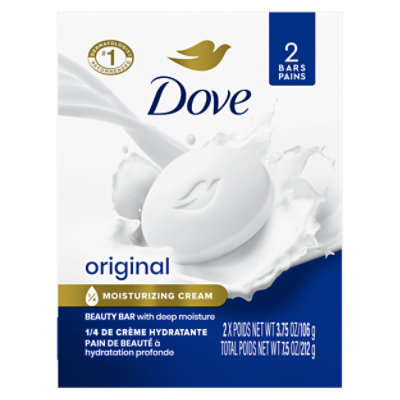 Dove Original Gentle Skin Cleanser Beauty Bar - 2-3.75 Oz - Image 1