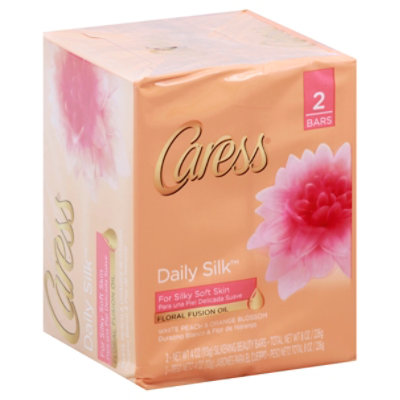 Caress Daily Silk Beauty Bar Silkening White Peach & Silky Orange Blossom - 2-4 Oz