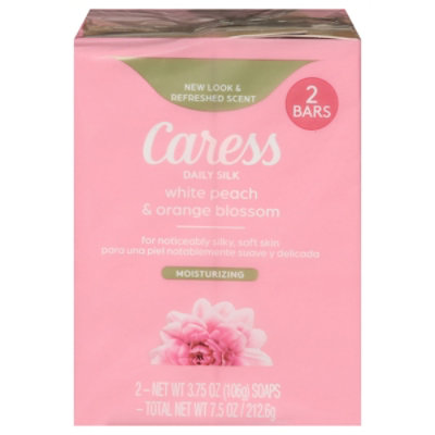 Caress Daily Silk Beauty Bar Silkening White Peach & Silky Orange Blossom - 2-4 Oz