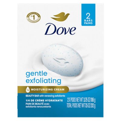 Dove Gentle Exfoliating With Mild Cleanser Beauty Bar - 2-3.75 Oz - Image 2