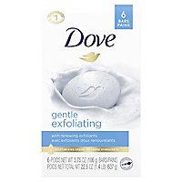 Dove Gentle Exfoliating With Mild Cleanser Beauty Bar - 6-3.75 Oz - Image 3
