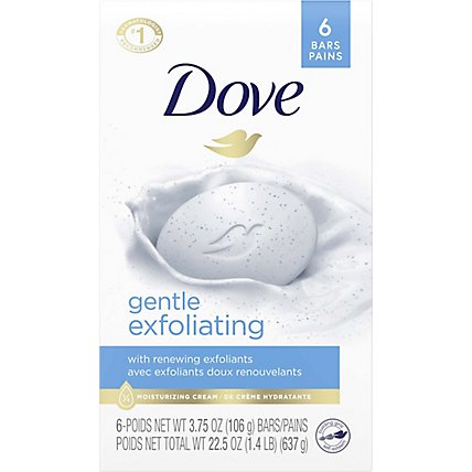 Dove Gentle Exfoliating With Mild Cleanser Beauty Bar - 6-3.75 Oz - Image 2