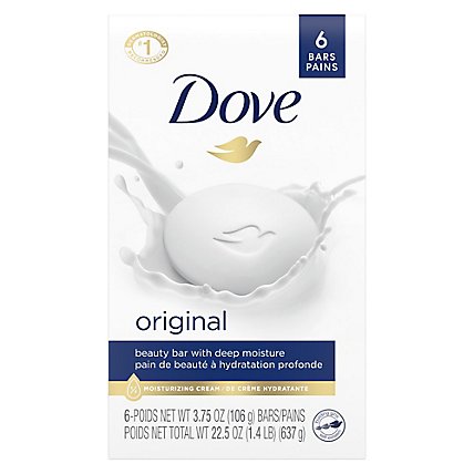 Dove Original Gentle Skin Cleanser Beauty Bar - 6-3.75 Oz - Image 2