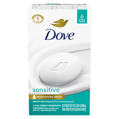 Dove Sensitive Skin Beauty Bar More Moisturizing Than Bar Soap - 6-3.75 Oz - Image 3