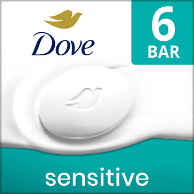 Dove Sensitive Skin Beauty Bar More Moisturizing Than Bar Soap - 6-3.75 Oz - Image 2