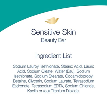Dove Sensitive Skin Beauty Bar More Moisturizing Than Bar Soap - 6-3.75 Oz - Image 4