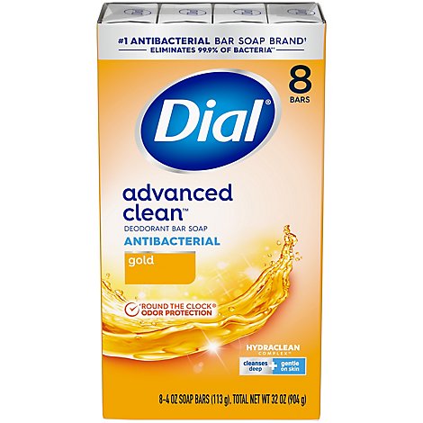 Dial Deodorant Soap Bars Antibacterial - 8-4 Oz