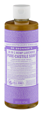 Dr. Bronners Soap Liquid Pure Castile 18 In 1 Hemp Lavender - 16 Fl. Oz. - Image 3