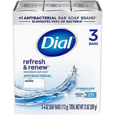 Dial Deodorant Soap Bars White - 3-4 Oz