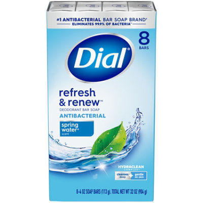 Dial Complete Spring Water Antibacterial Bar Soap - 8-4 Oz - Image 1