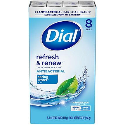 Dial Complete Spring Water Antibacterial Bar Soap - 8-4 Oz - Image 1