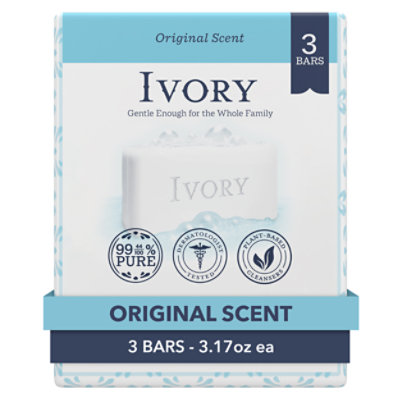 Ivory Original Scent Gentle Bar Soap - 3-3.17 Oz - Image 1