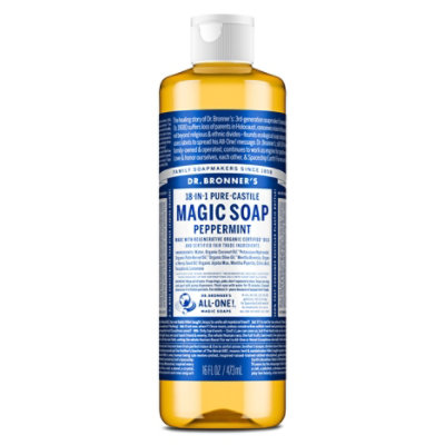 Dr. Bronners Liquid Soap Peppermint Castle - 16 Fl. Oz. - Image 2