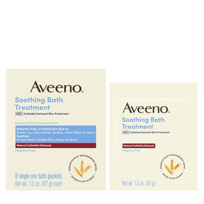 Aveeno Soothing Bath Soak for Eczema Natural Colloidal Oatmeal - 8 Count - Image 4