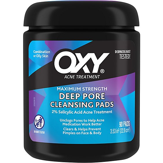 Oxy Acne Medication Cleansing Pads Daily Defense Skin Clearing - 90 Count