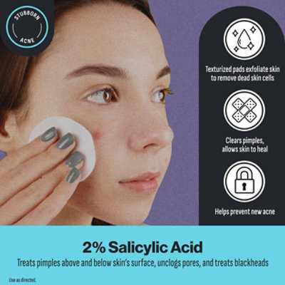 Oxy Deep Pore Acne Facial Cleansing Pads Maximum Strength 2% Salicylic Acid Stubborn Acne - 90 Count - Image 2