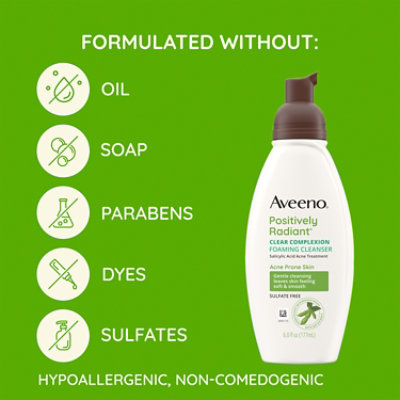 Aveeno Active Naturals Cleanser Foaming Clear Complexion - 6 Fl. Oz. - Image 4