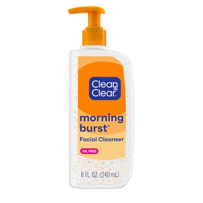 Clean & Clear Morning Burst Cleanser Oil Free with Bursting Beads - 8 Fl. Oz. - Image 1