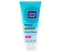 Clean & Clear Cream Cleanser Deep Action Oil Free - 6.5 Oz