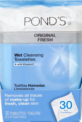 Ponds Towelettes Wet Cleansing Original Fresh - 30 Count - Image 2