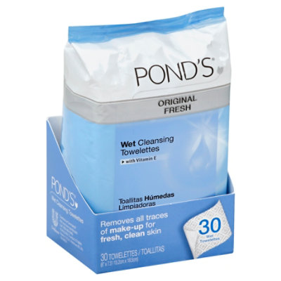Ponds Towelettes Wet Cleansing Original Fresh - 30 Count - Image 1