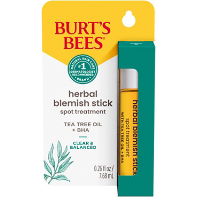 Burt's Bees Clear And Balanced Herbal Blemish Stick - 0.26 Oz - Image 1