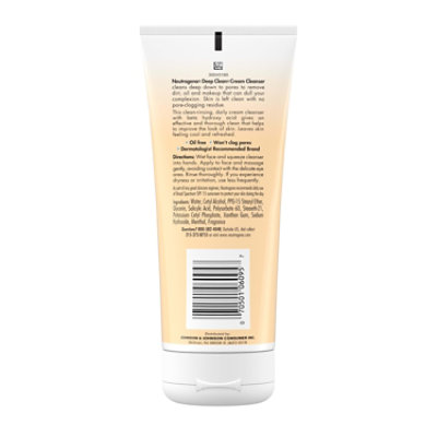 Neutrogena Deep Clean Cream Cleanser Oil Free - 7 Oz - Image 5